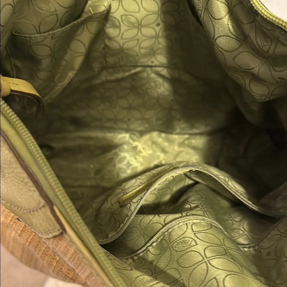 Fossil Yellow and Green Hobo Bag